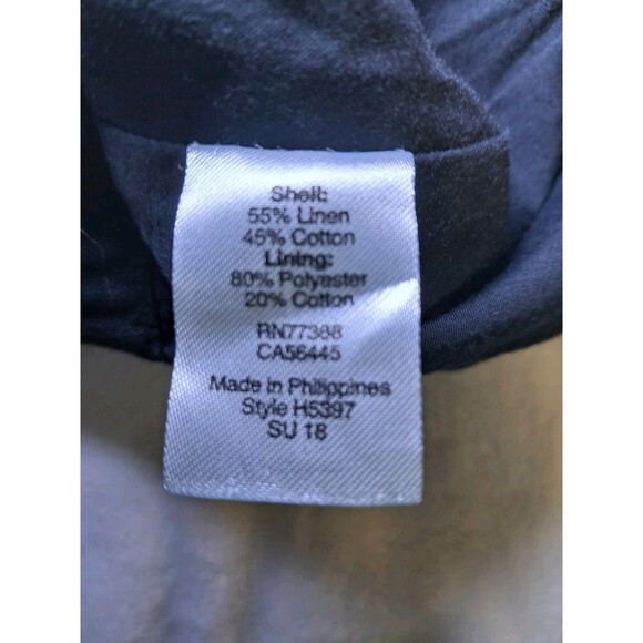 J. Crew Size 4 Pull On Skirt Elastic Waist Scalloped Hem Linen Cotton Black - Picture 9 of 10